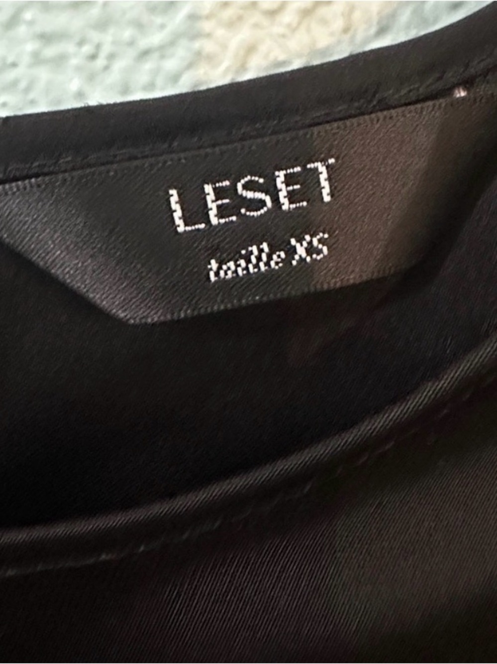 Leset Black Short-Sleeve Women's Top -Silky - Picture 4 of 6